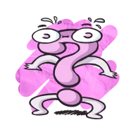 Illustration of a live question mark