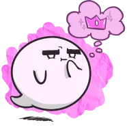 Illustration of a confused and thoughtful little ghost