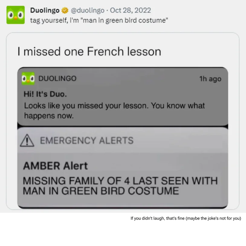 Print with puns about duolingo