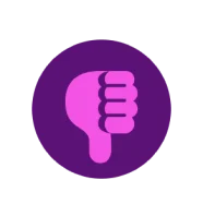 Illustration of a negative like