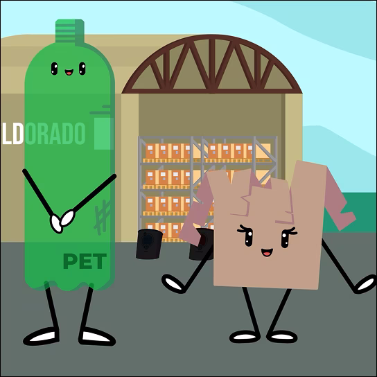 Illustration of recyclable items