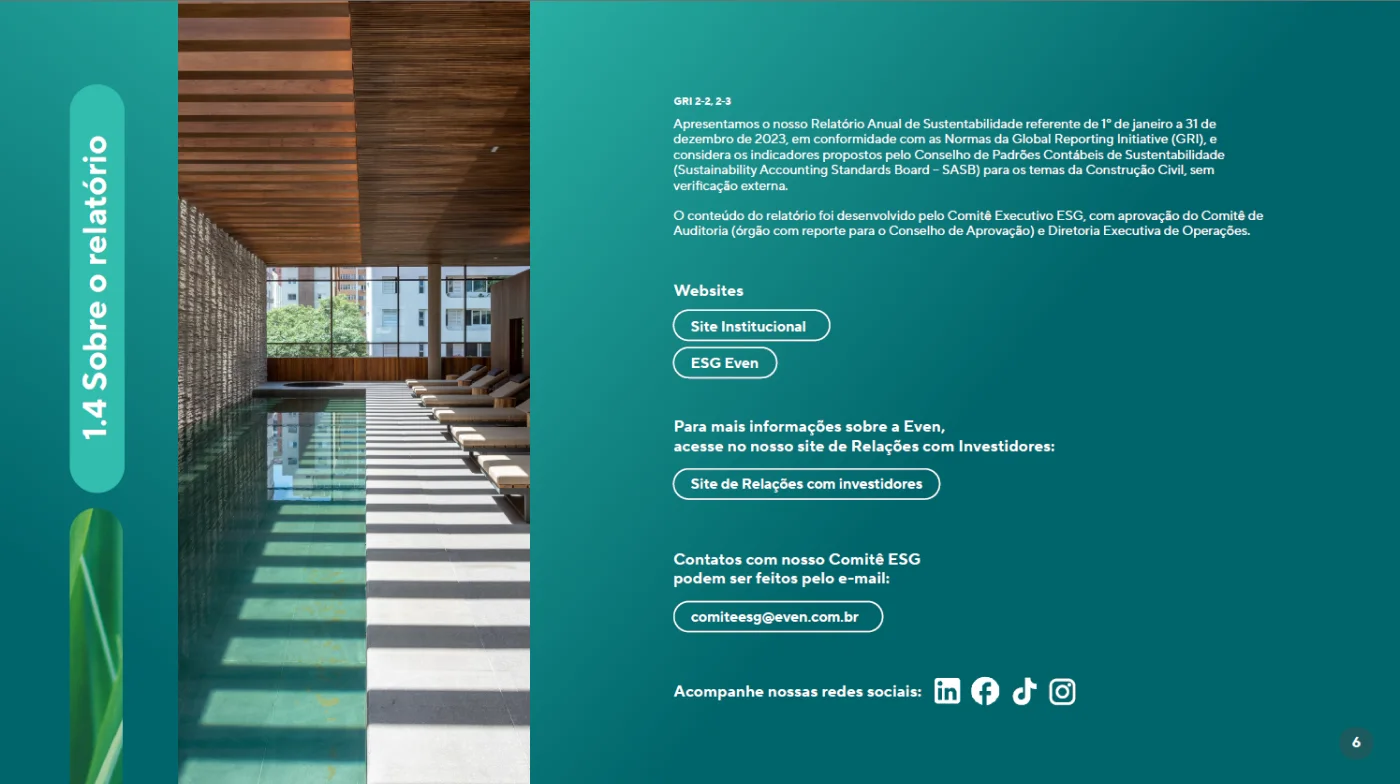 Report introduction page