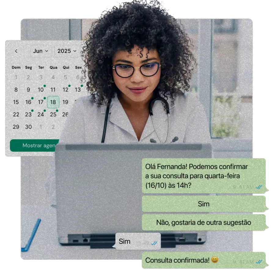 Smiling woman working