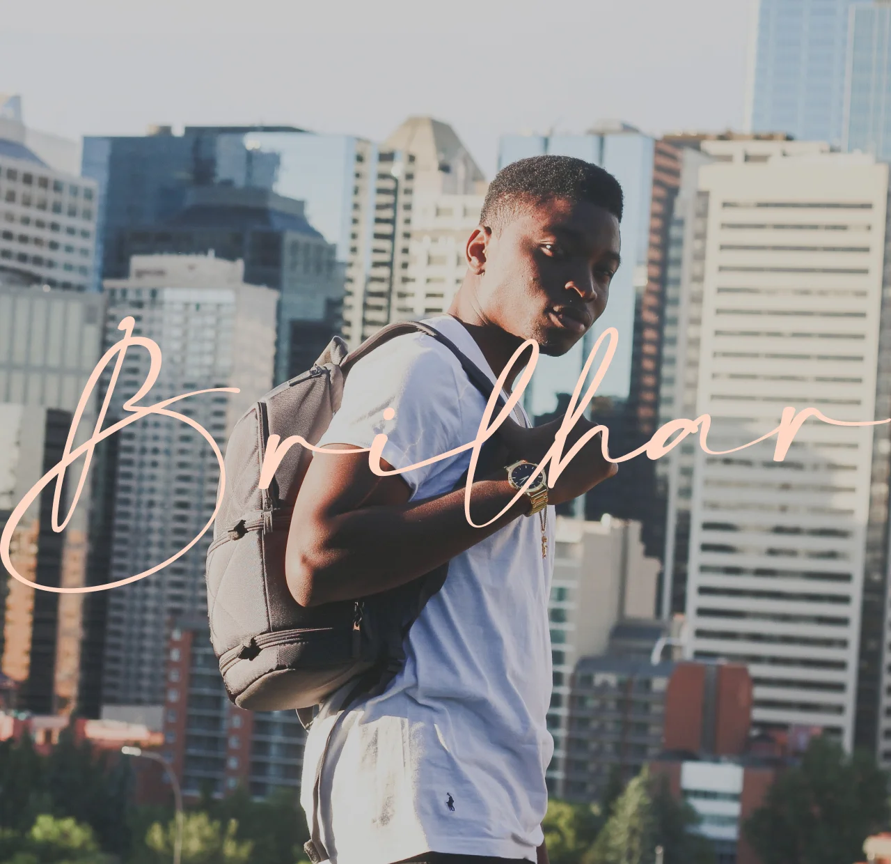 Intern with backpack